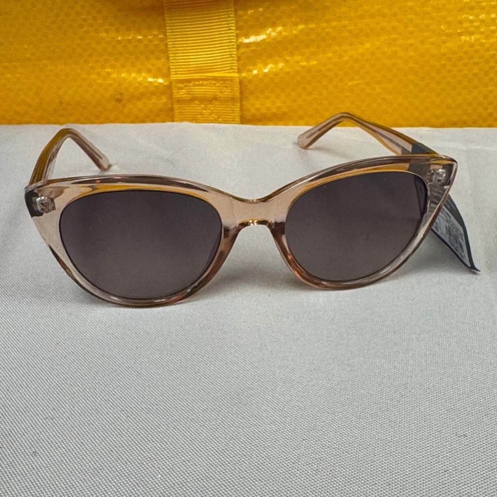 Women’s Cat-Eye Sunglasses - Light Brown Frame with Dark Lenses 20% recycled